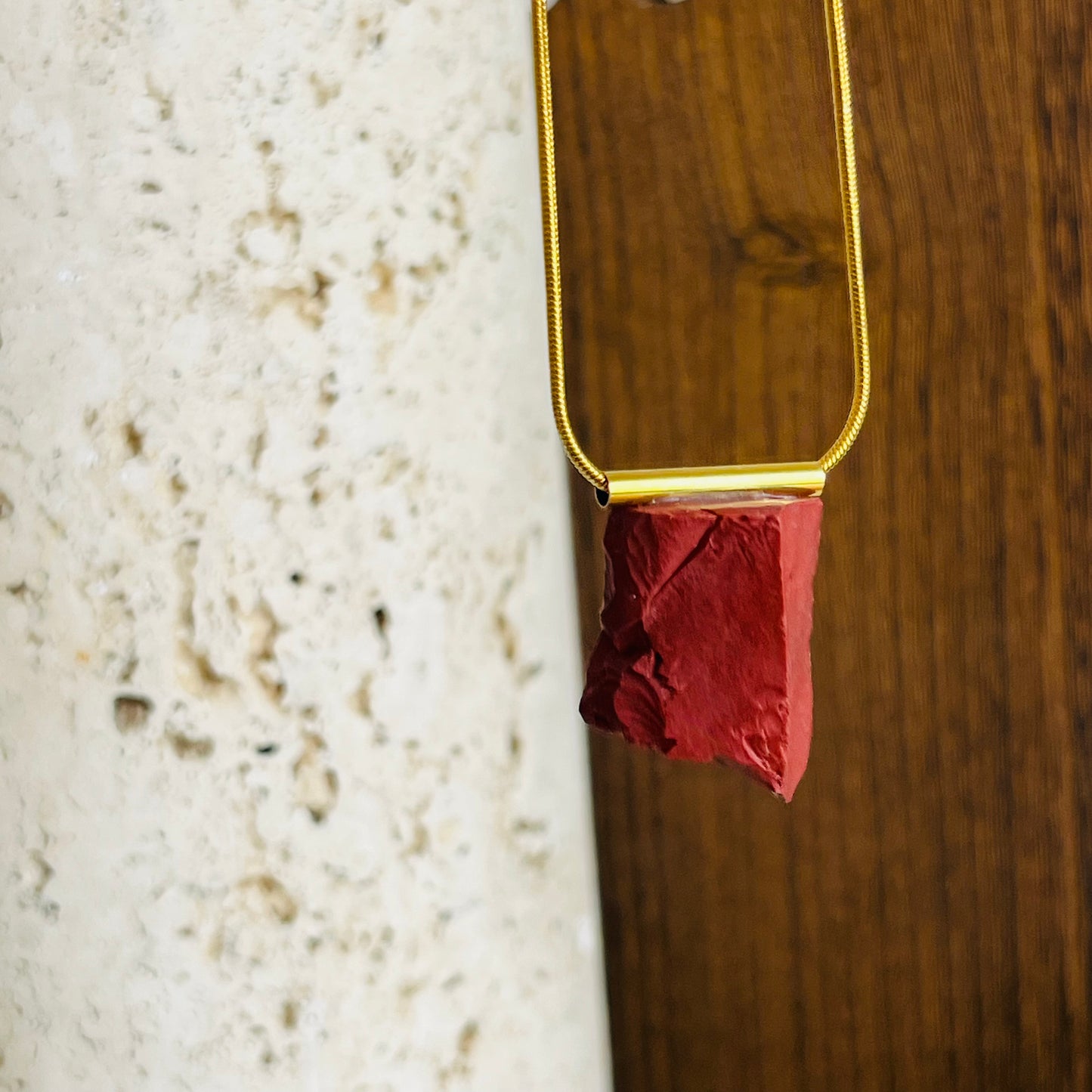 Raw Red Jasper Necklace