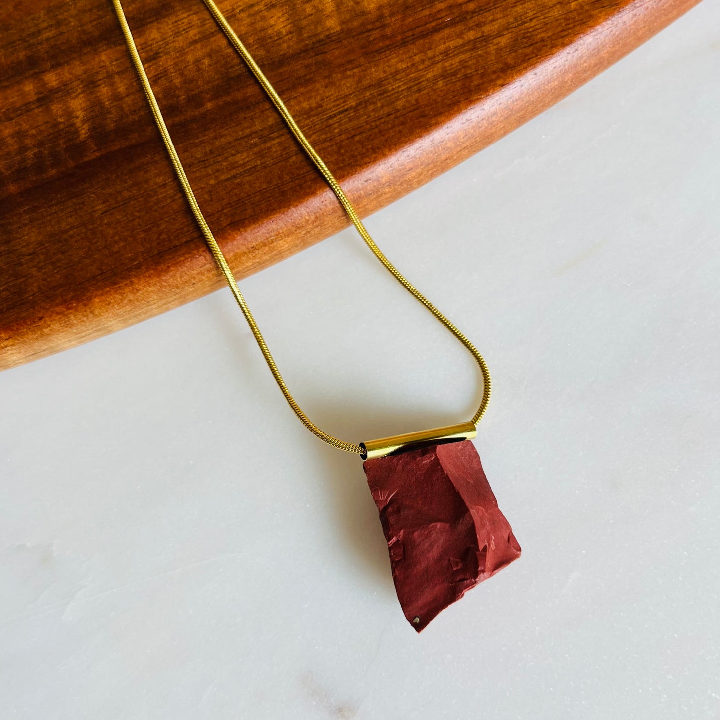 Raw Red Jasper Necklace