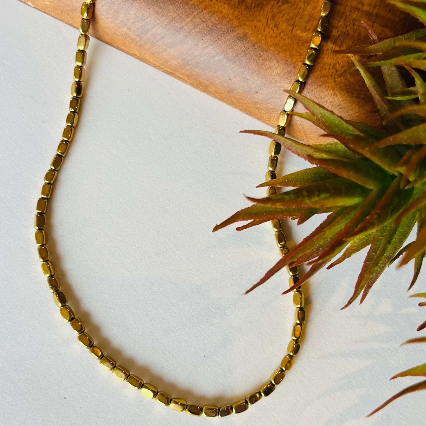 Glow Gold Hematite Necklace