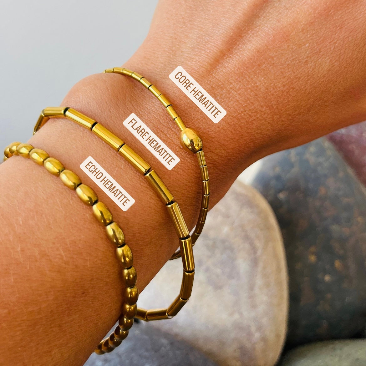 Echo Gold Hematite Bracelet
