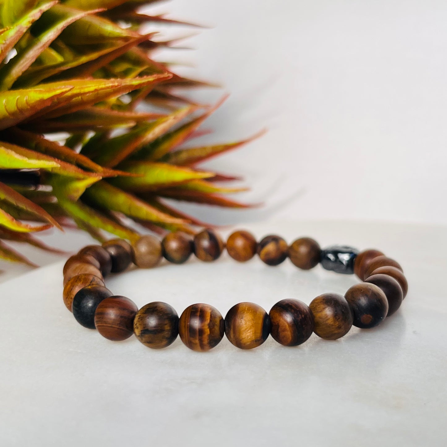 Men's Gemstone Bracelet Tigers Eye