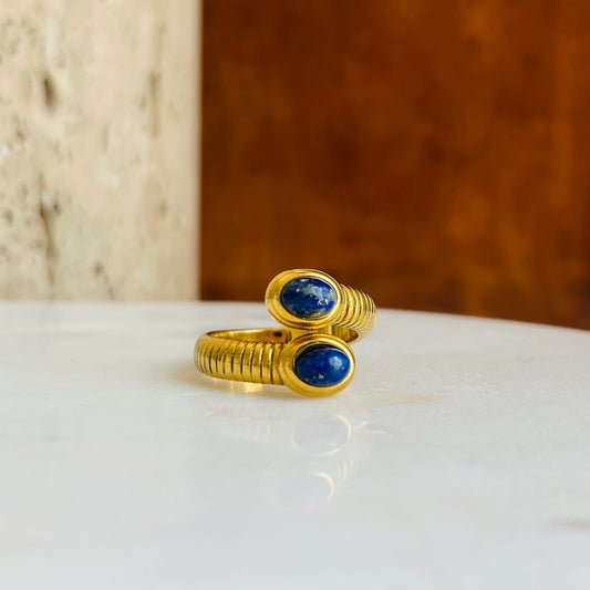 Double Lapis Ring