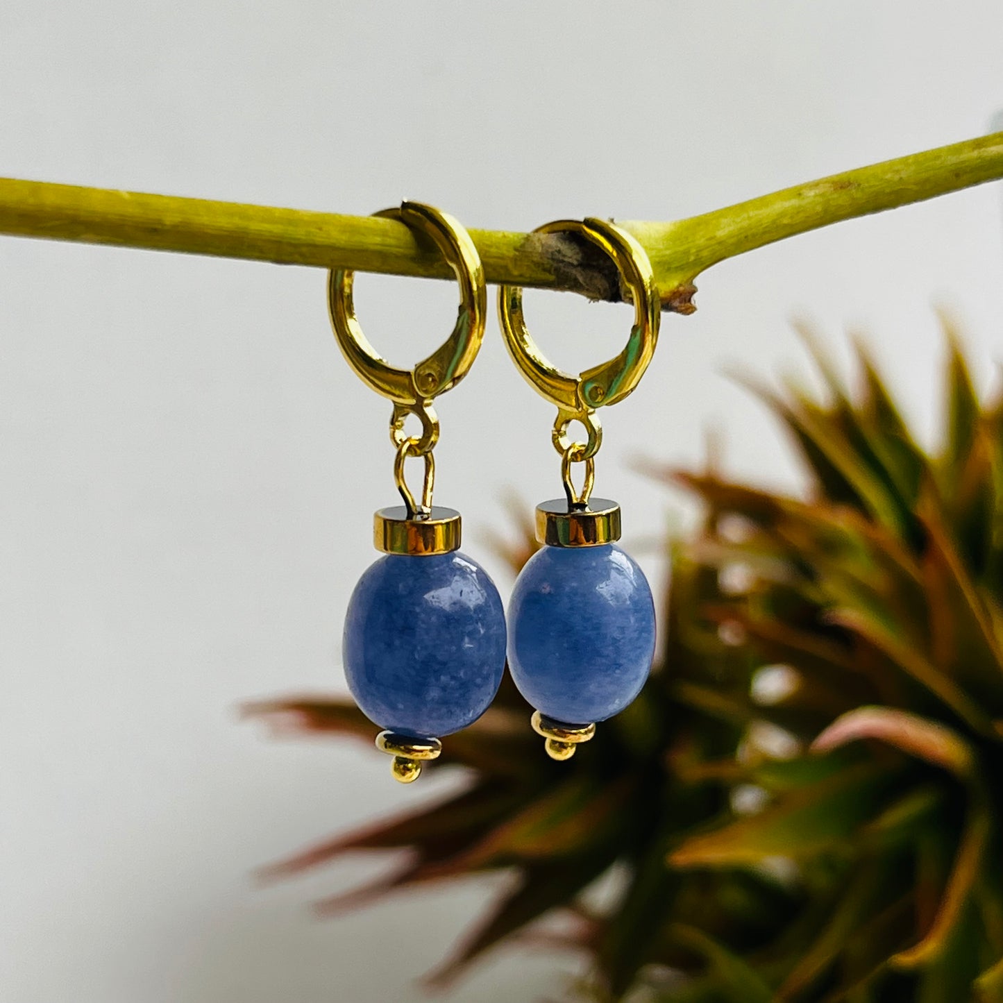 Earring Blue Jade