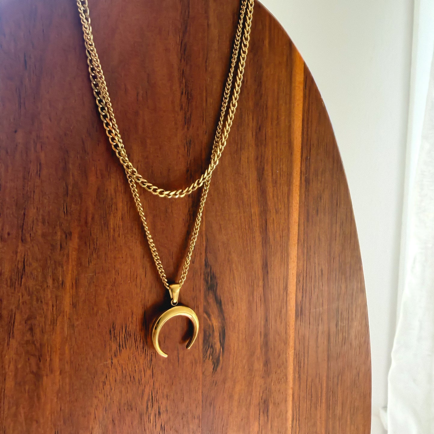 Falling Moon Necklace