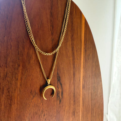 Falling Moon Necklace