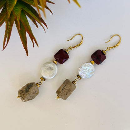 Aurora Drops - Mix of Gemstones Earrings