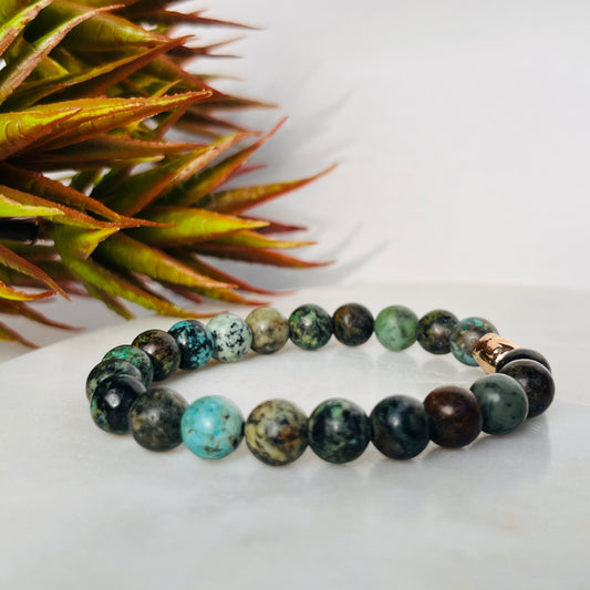 Men's Gemstone Bracelet African Turquoise