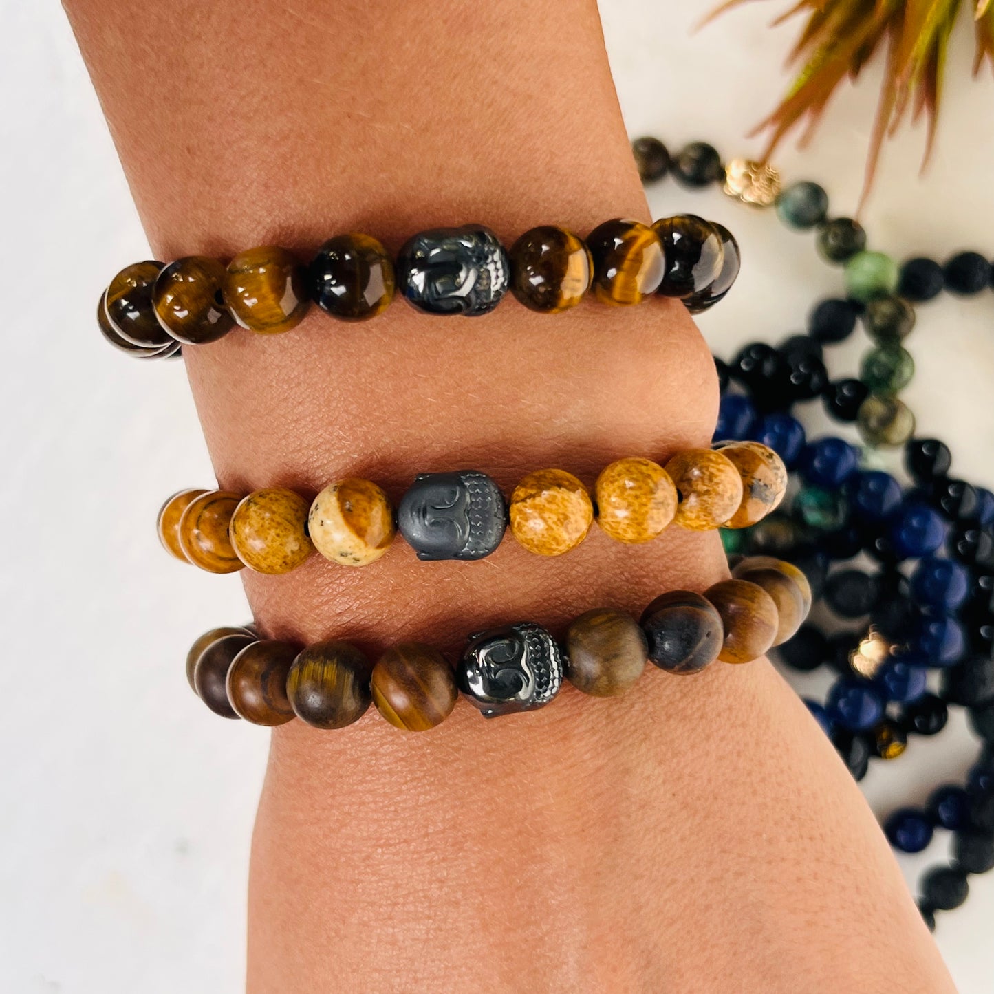 Men's Gemstone Bracelet Tigers Eye