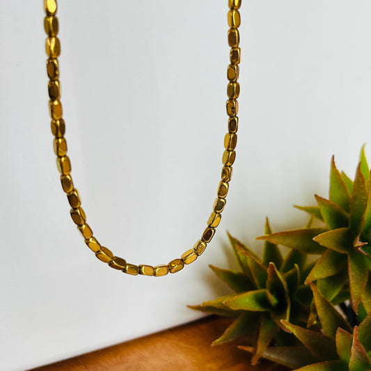 Glow Gold Hematite Necklace