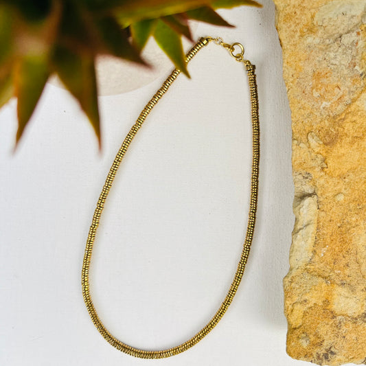 Necklace Choker Gold Hematite