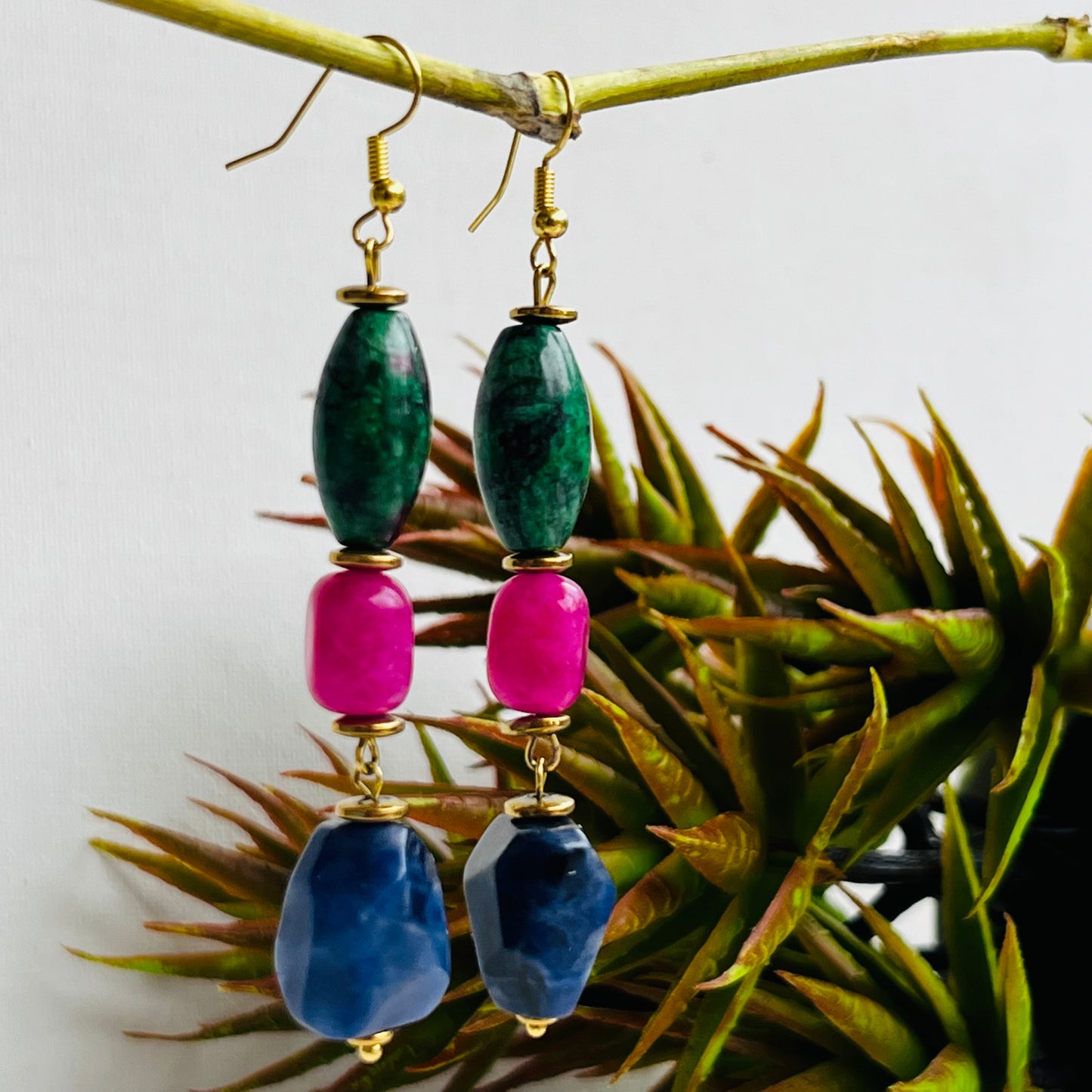 Earring Mix of Gemstones 444