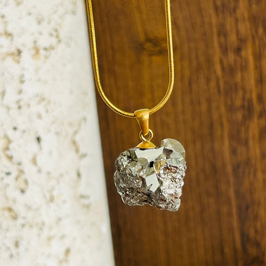 Raw Pyrite Necklace