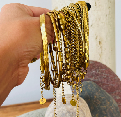 Trio Stack Set Hematite Bracelets