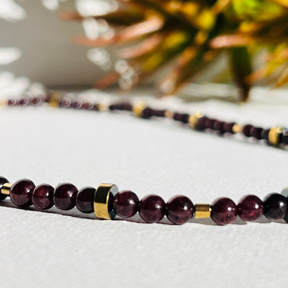 Necklace Windansea Garnet