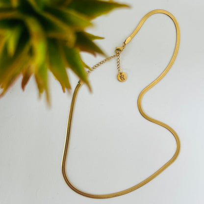 Classic Herringbone Link Necklace