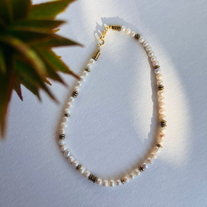 Necklace Pearl and Hematite
