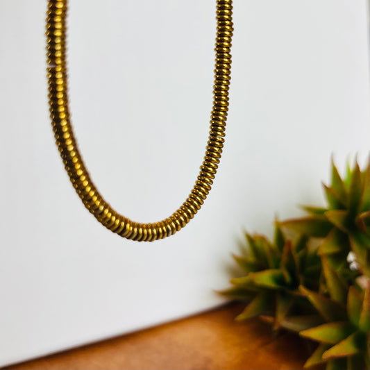 Halo Hematite Necklace