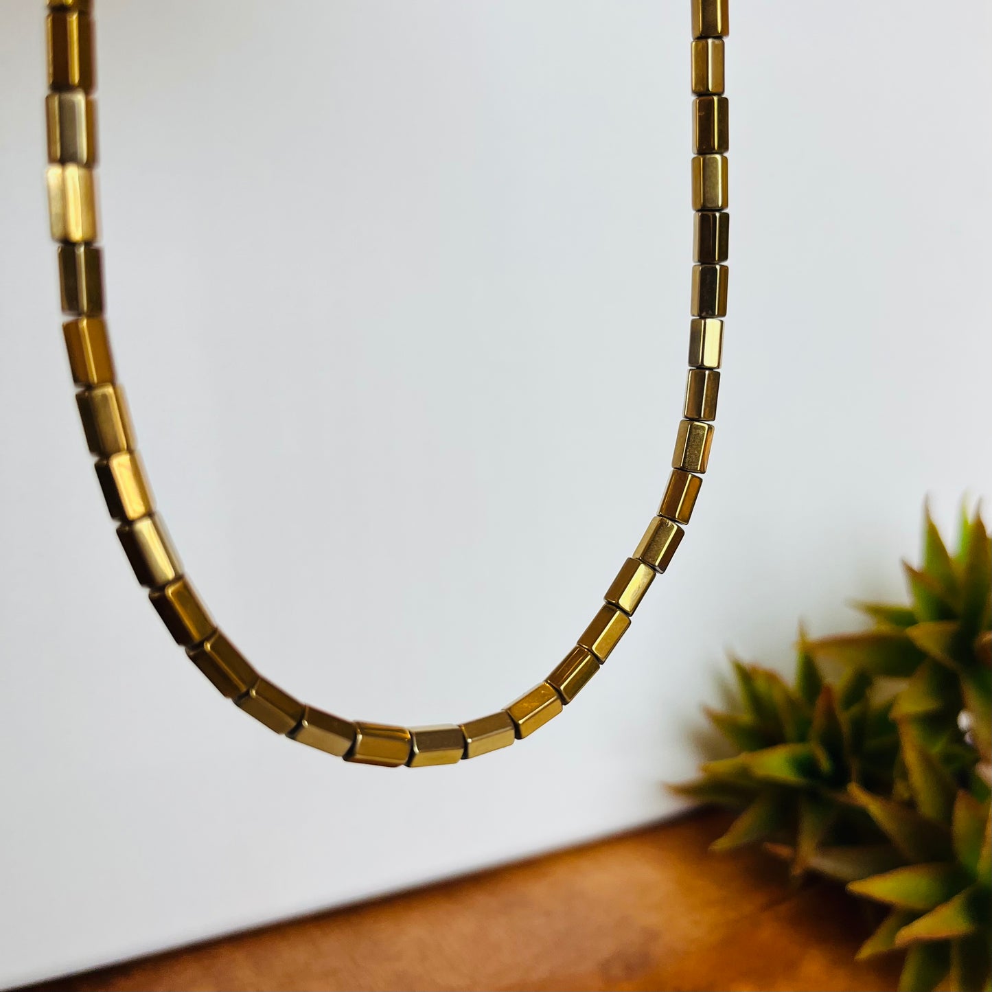 Edge Hematite Necklace