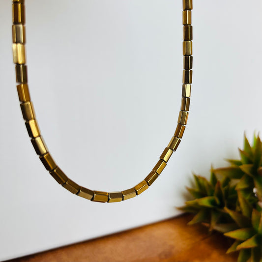 Edge Hematite Necklace